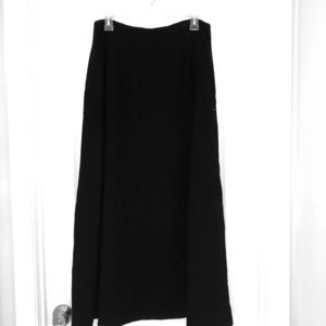 Classic Neiman Marcus | Long Black Wool Skirt